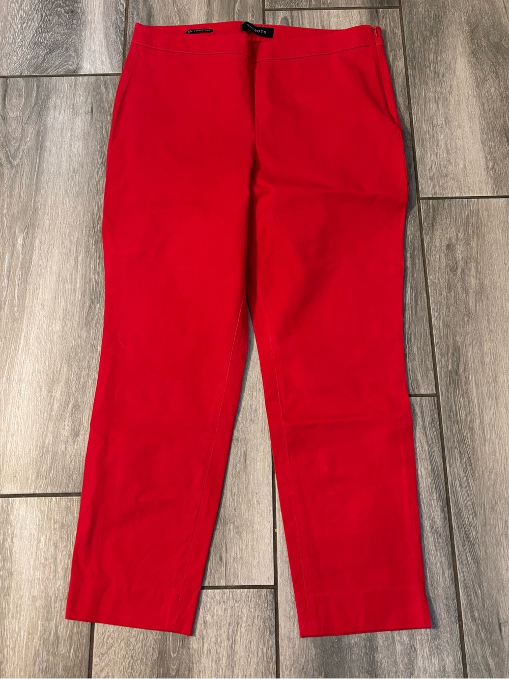 Bright Red Straight Leg Pants Size 12P